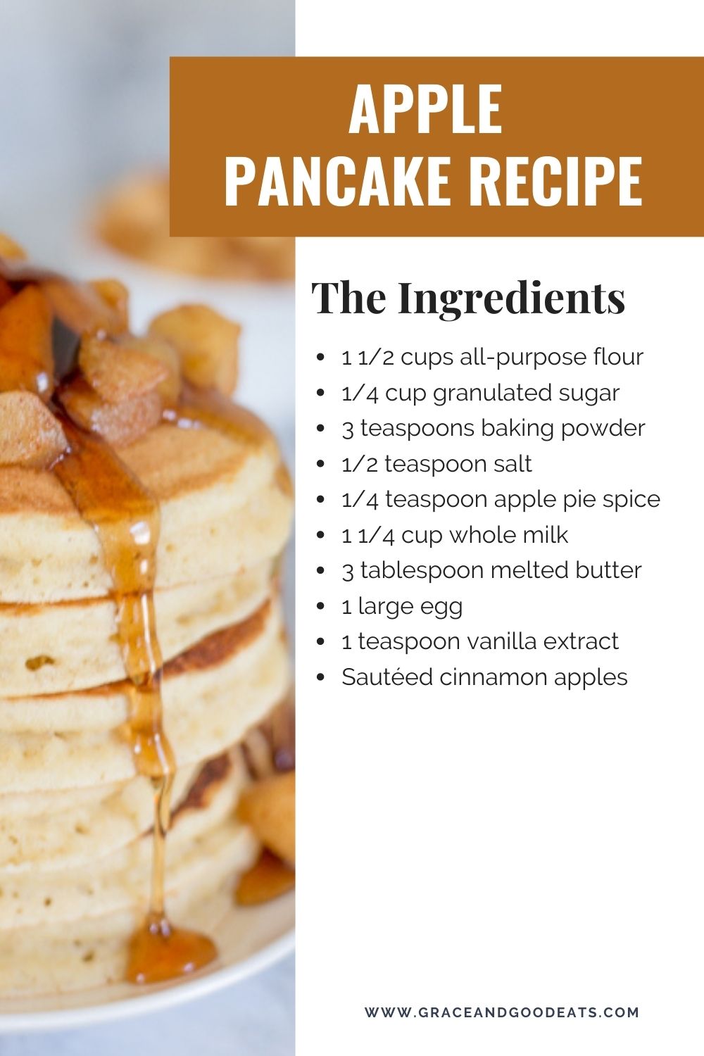 Apple Cinnamon Pancakes Grace And Good Eats