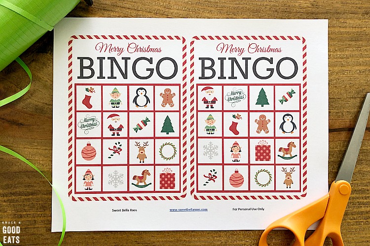 Christmas bingo for kids free