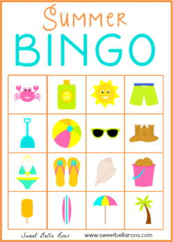 Summer Bingo - Free Printable - Grace and Good Eats