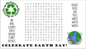 Earth Day Cookies and Earth Day Wordsearch - Grace and Good Eats