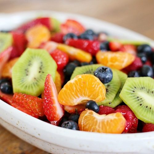 Fruit Salad with Honey Lime Dressing - Grace and Good Eats