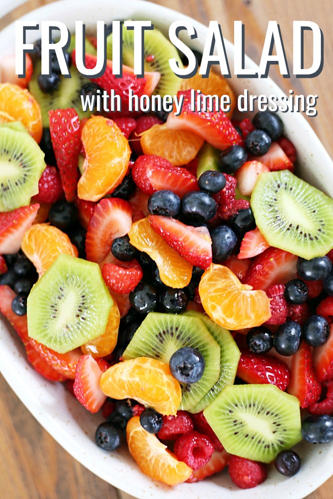 Fruit Salad with Honey Lime Dressing - Grace and Good Eats