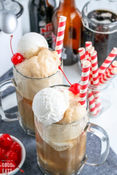 Ice Cream Floats With Root Beer - Grace And Good Eats