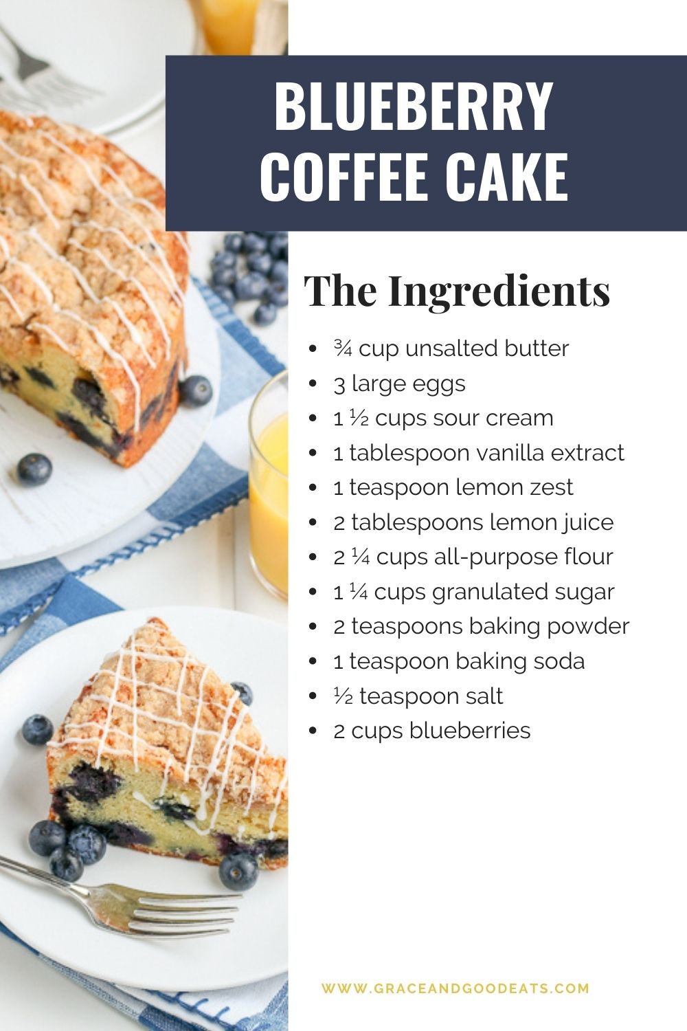 Blueberry Coffee Cake Recipe - Grace and Good Eats